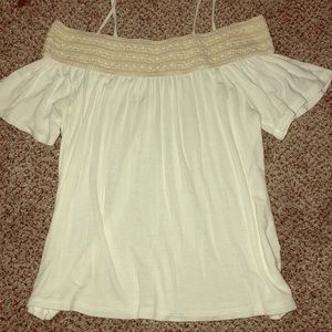 White off the shoulder top